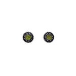 Load image into Gallery viewer, Round peridot clip earring