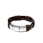 Load image into Gallery viewer, Brown rope leather bracelet