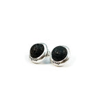 Load image into Gallery viewer, Small lava silver bath earrings