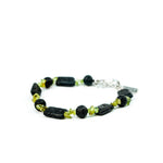 Load image into Gallery viewer, Lava and peridot bracelet